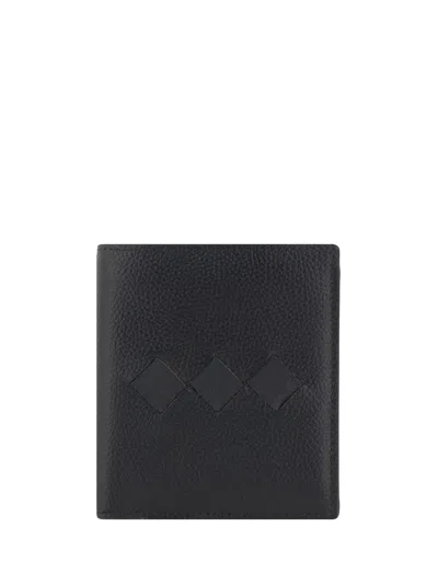 Bottega Veneta Black Tre Flap Card Case Wallet