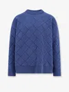 Bottega Veneta Men Intreccio 3d Wool Sweater In Blue