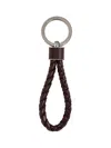 Bottega Veneta Woven Key Ring Accessories In Brown
