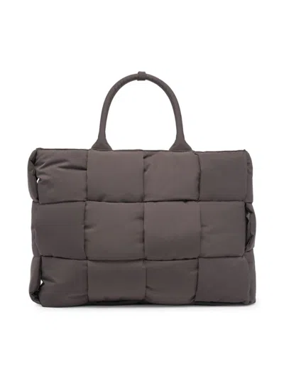 Bottega Veneta Men's Intreccio Large Tote Bag In Brown
