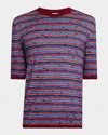 Bottega Veneta Striped Pattern Crewneck T-shirt In Multi