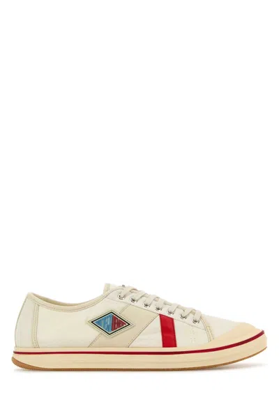 Bottega Veneta Men Ivory Canvas Eliot Sneakers