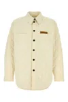 Bottega Veneta Quilted Tech Cotton Jacket With Chest Pockets In Neutral