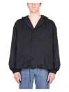Bottega Veneta Men's Jacket With Pouch In Black
