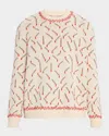 Bottega Veneta Men Ivory Sweater With Matchstick Jacquard Motif In Neutral