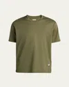 Bottega Veneta Green Crewneck T-shirt With Mushroom Embroidery On The Front In Cotton Man In Milit.grn