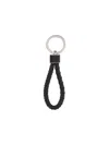 Bottega Veneta Intreccio Leather Key Ring In Multicolor
