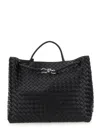 Bottega Veneta Black Large Andiamo Bag In Black