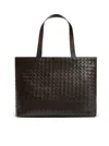 BOTTEGA VENETA BOTTEGA VENETA MEN LARGE INTRECCIATO TOTE BAG WITH ZIP