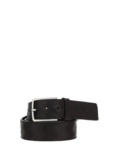 Bottega Veneta Men Leather Belt In Brown