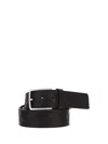 Bottega Veneta Men Leather Belt In Black