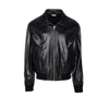 Bottega Veneta Nappa Leather Coat With Classic Collar In Black