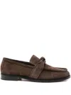 Bottega Veneta Brown Suede Astaire Loafers In Brown