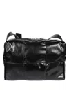 Bottega Veneta Men Leather Shoulder Bag In Black