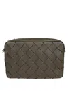 Bottega Veneta Men Leather Shoulder Bag In Brown