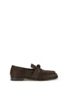 Bottega Veneta Brown Suede Astaire Loafers In Brown