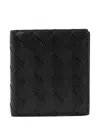 Bottega Veneta Men Leather Wallet In Black