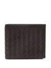 Bottega Veneta Men Leather Wallet In Brown
