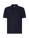 Bottega Veneta Short Sleeve Cotton Polo Shirt In Blue