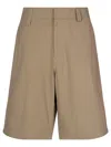 Bottega Veneta Light Cotton Twill Bermuda Shorts In Multicolor