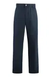 Bottega Veneta Men's Light Cotton Twill Trousers In Blue