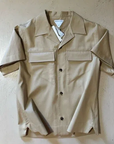 Pre-owned Bottega Veneta Men Light Weight Cotton Canvas Shirt Khaki S ( 48 Eu ) $850 In Beige