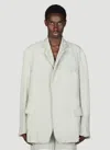 Bottega Veneta Men Light Wool Silk Mouline Blazer In White