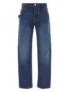 Bottega Veneta Blue Straight Jeans With Logo Patch In Denim Man In Blue
