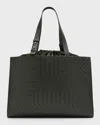 Bottega Veneta Men's Medium Cassette Paper Intrecciato Leather Tote Bag In Dark Green-silver