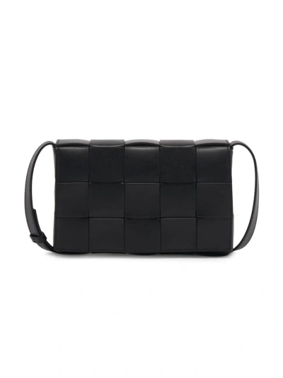 Bottega Veneta Men's Medium Cassette Urban Intrecciato Leather Bag In Black