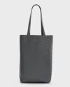 Bottega Veneta Men's Medium Classic Intrecciato Tote Bag In Thunder-silver