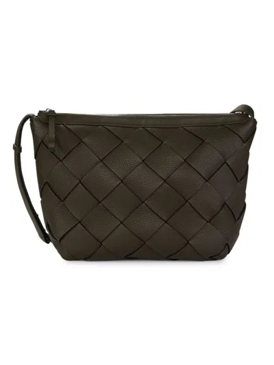 Bottega Veneta Men's Medium Diagonal Intreccio Leather Hobo Bag In Brown