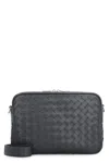 Bottega Veneta Men's Medium Intrecciato Camera Bag In Blue