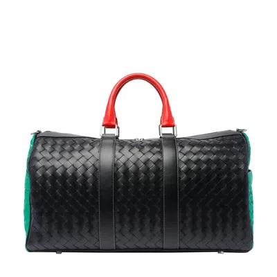 BOTTEGA VENETA BOTTEGA VENETA MEN MEDIUM INTRECCIATO TRAVEL DUFFLE BAG 