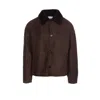 Bottega Veneta Men Merino Wool Shearling Jacket In Brown