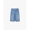 Bottega Veneta Light Bleach Denim Shorts With Belt For Men In Mid Blue