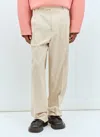 Bottega Veneta Men Natural Crisp Poplin Pants In White
