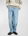 Bottega Veneta Blue Light Bleached Elasticized Jeans In Azure