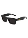 Bottega Veneta 51mm Rectangular Sunglasses In Green