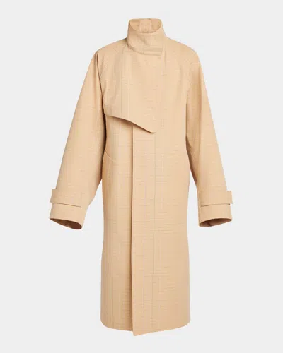 Bottega Veneta Men's Notebook Bonded Trench Coat In Riso