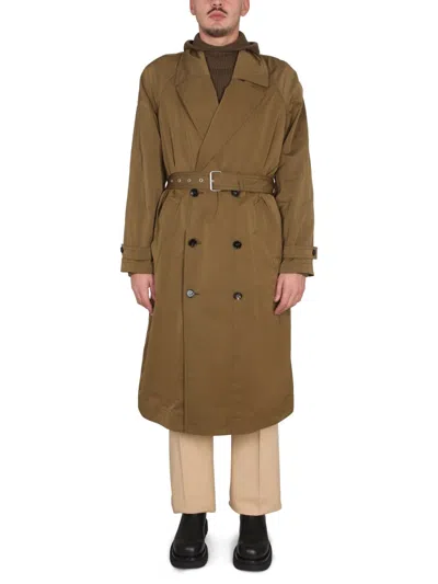Bottega Veneta Mini Nylon Folding Trench Jacket In Brown