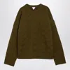 Bottega Veneta Crew Neck Wool Intreccio 3d Knit Sweater In Brown