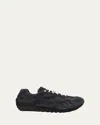 Bottega Veneta Textured Suede And Mesh Grey Sneakers In Shadow