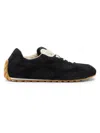 Bottega Veneta Black Fabric And Suede Orbit Flash Sneakers In Black