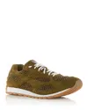 Bottega Veneta Suede Orbit Sneakers Mesh Panels In Yellow