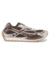 Bottega Veneta Men Fondant And Silver Technical Fabric And Mesh Orbit Sneakers In Multi