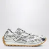 Bottega Veneta Silver And White Orbit Sneakers In Silver