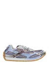 Bottega Veneta Men Orbit Leather And Mesh Sneakers In Multi