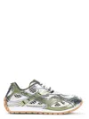 Bottega Veneta Green Sneakers With Unique Mesh Pattern And Durable Sole In Green