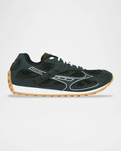 BOTTEGA VENETA MEN'S ORBIT TECHNICAL FISHNET RUNNER SNEAKERS